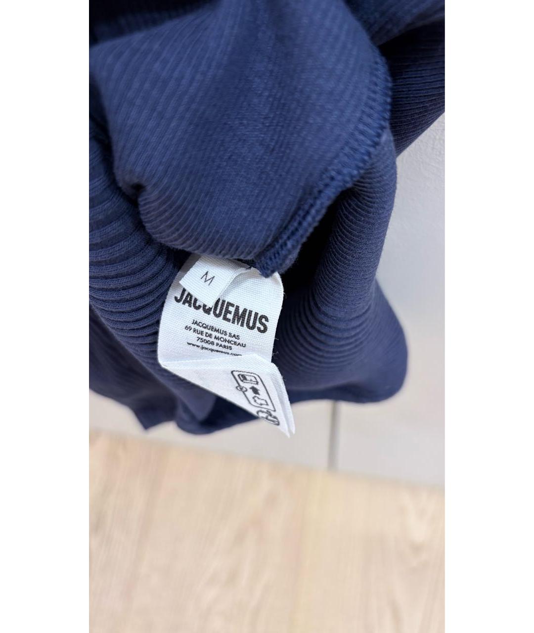 JACQUEMUS Синее хлопковое боди, фото 3