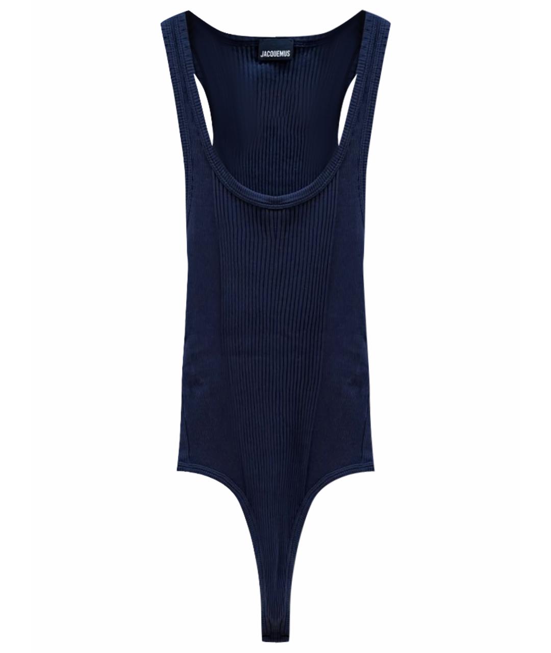 JACQUEMUS Синее хлопковое боди, фото 1