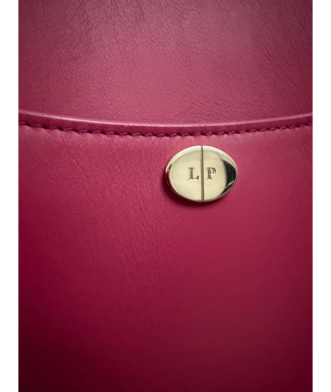 LORO PIANA Бордовая кожаная сумка через плечо, фото 5