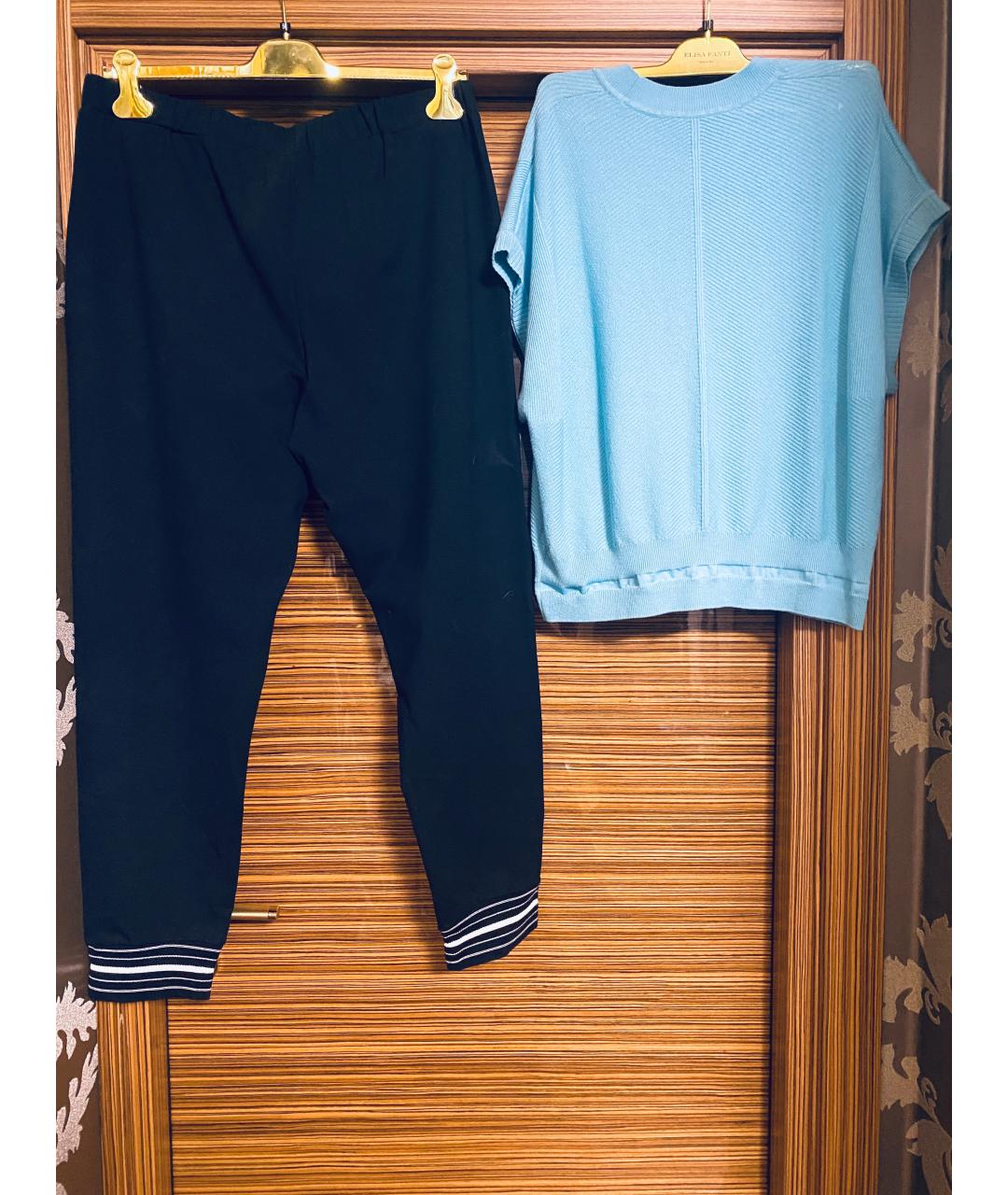 ESCADA Голубой вискозный костюм с брюками, фото 2