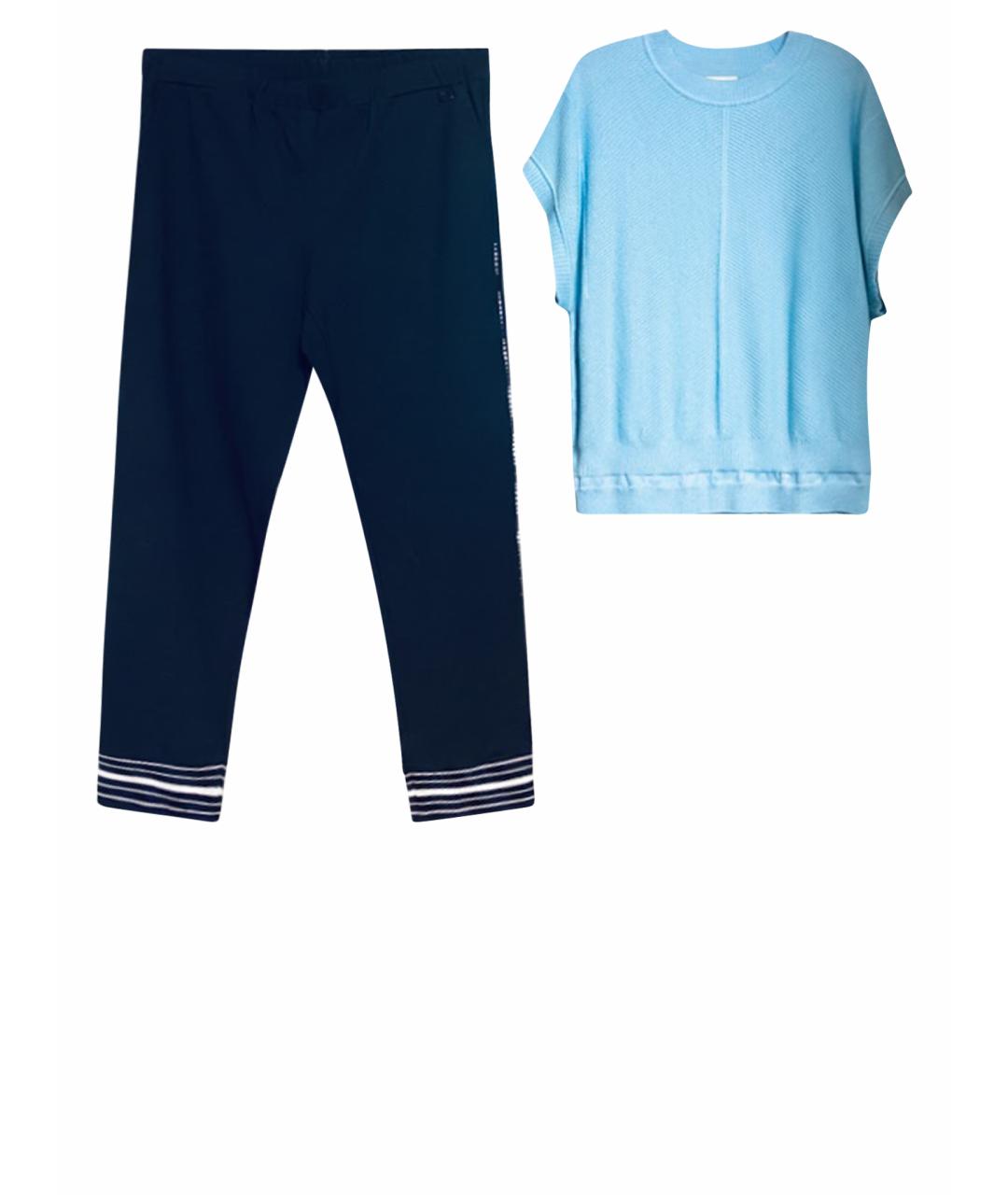 ESCADA Голубой вискозный костюм с брюками, фото 1