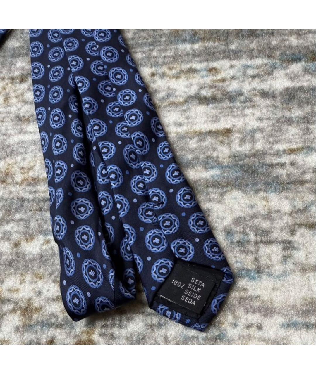 FENDI Синий шелковый галстук, фото 5