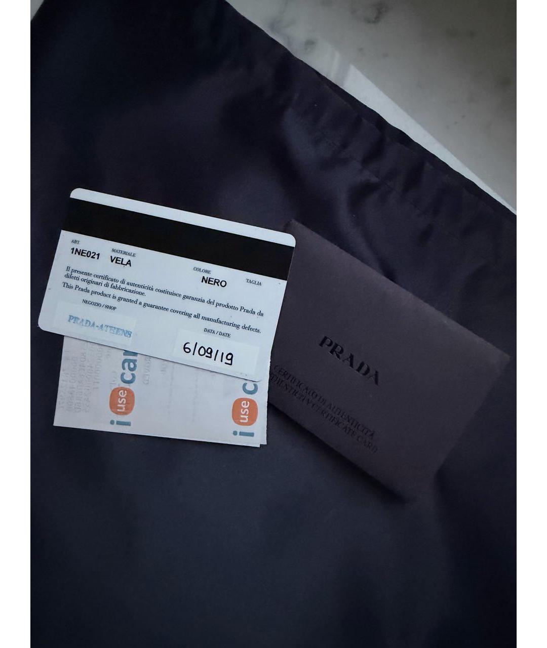 PRADA Черная синтетическая косметичка, фото 6