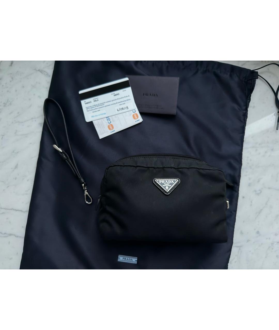 PRADA Черная синтетическая косметичка, фото 2