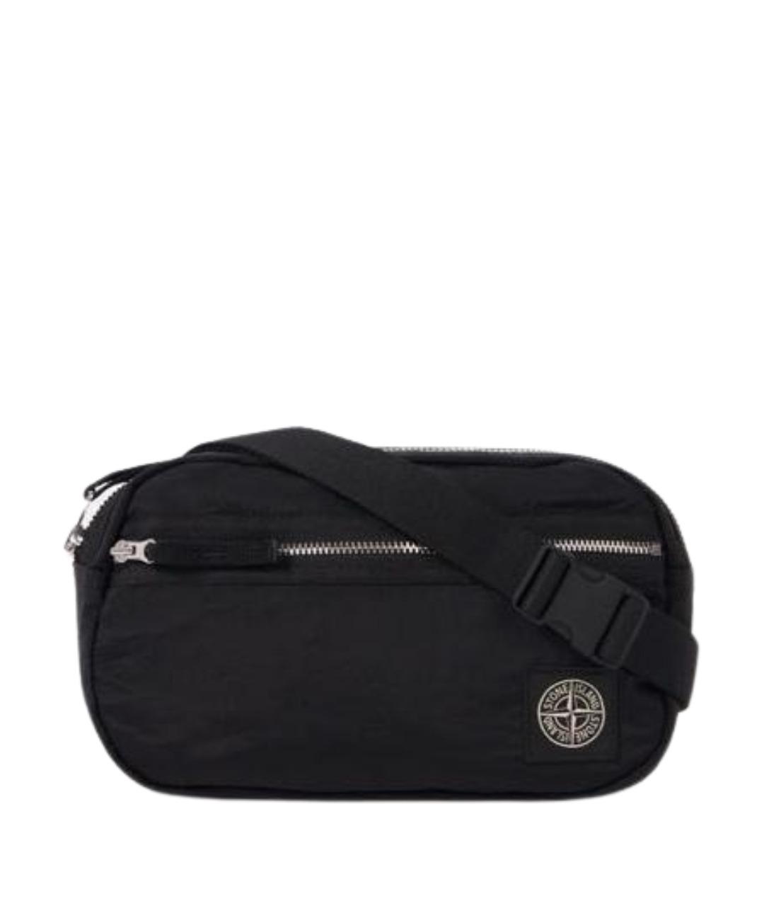 STONE ISLAND Черная синтетическая поясная сумка, фото 1