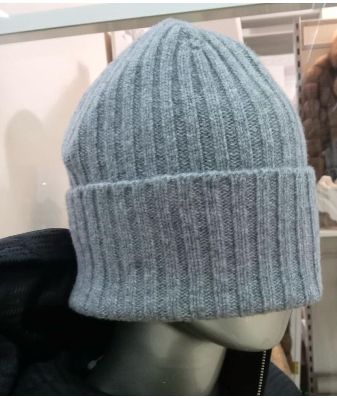 MAX MARA Антрацитовая шерстяная шапка, фото 6