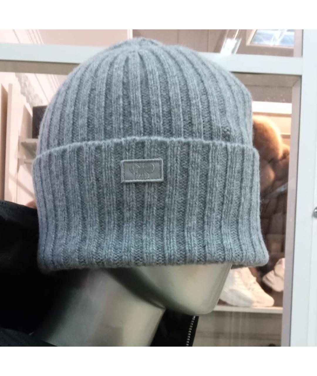 MAX MARA Антрацитовая шерстяная шапка, фото 7