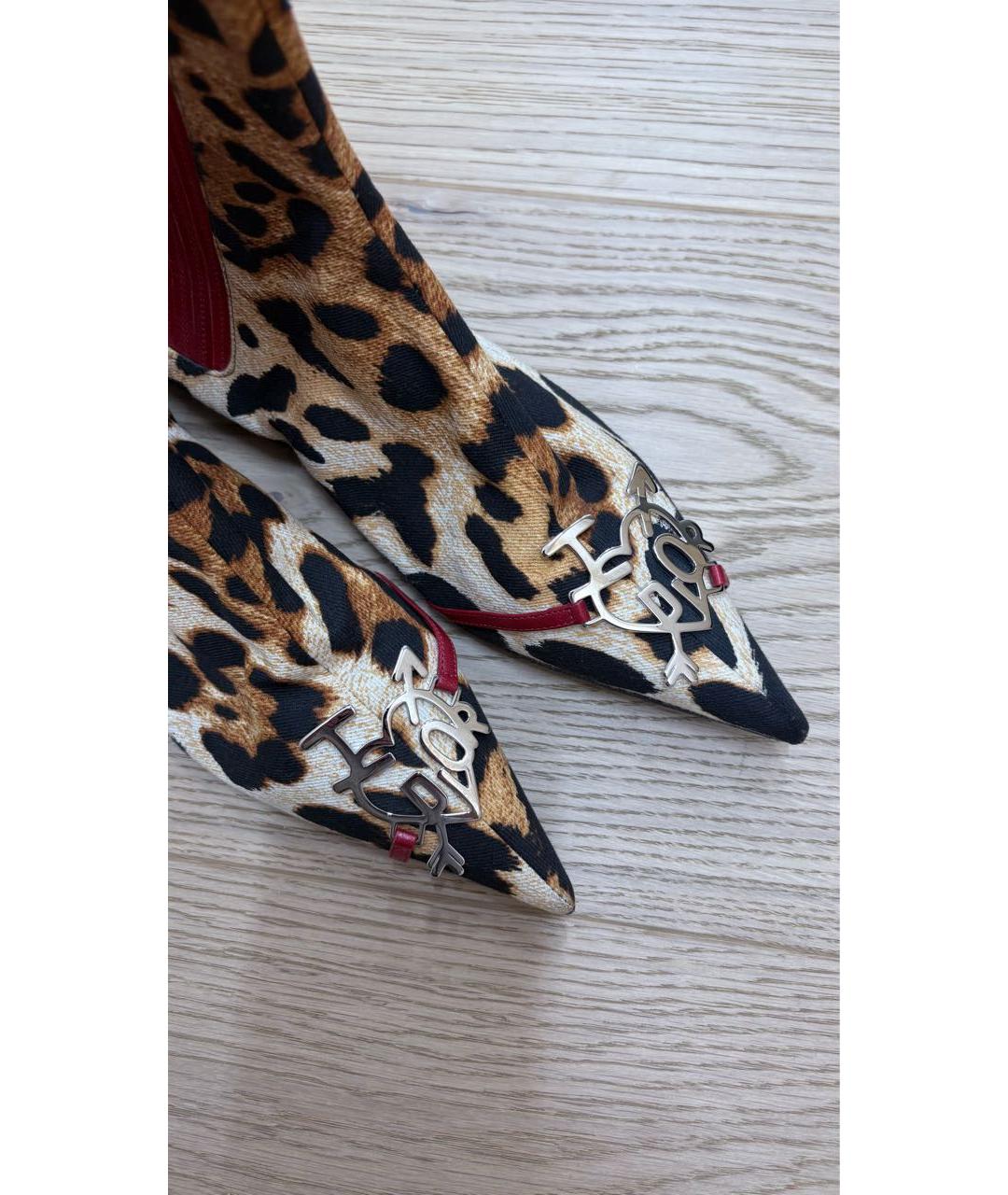 CHRISTIAN DIOR Мульти текстильные ботильоны, фото 3