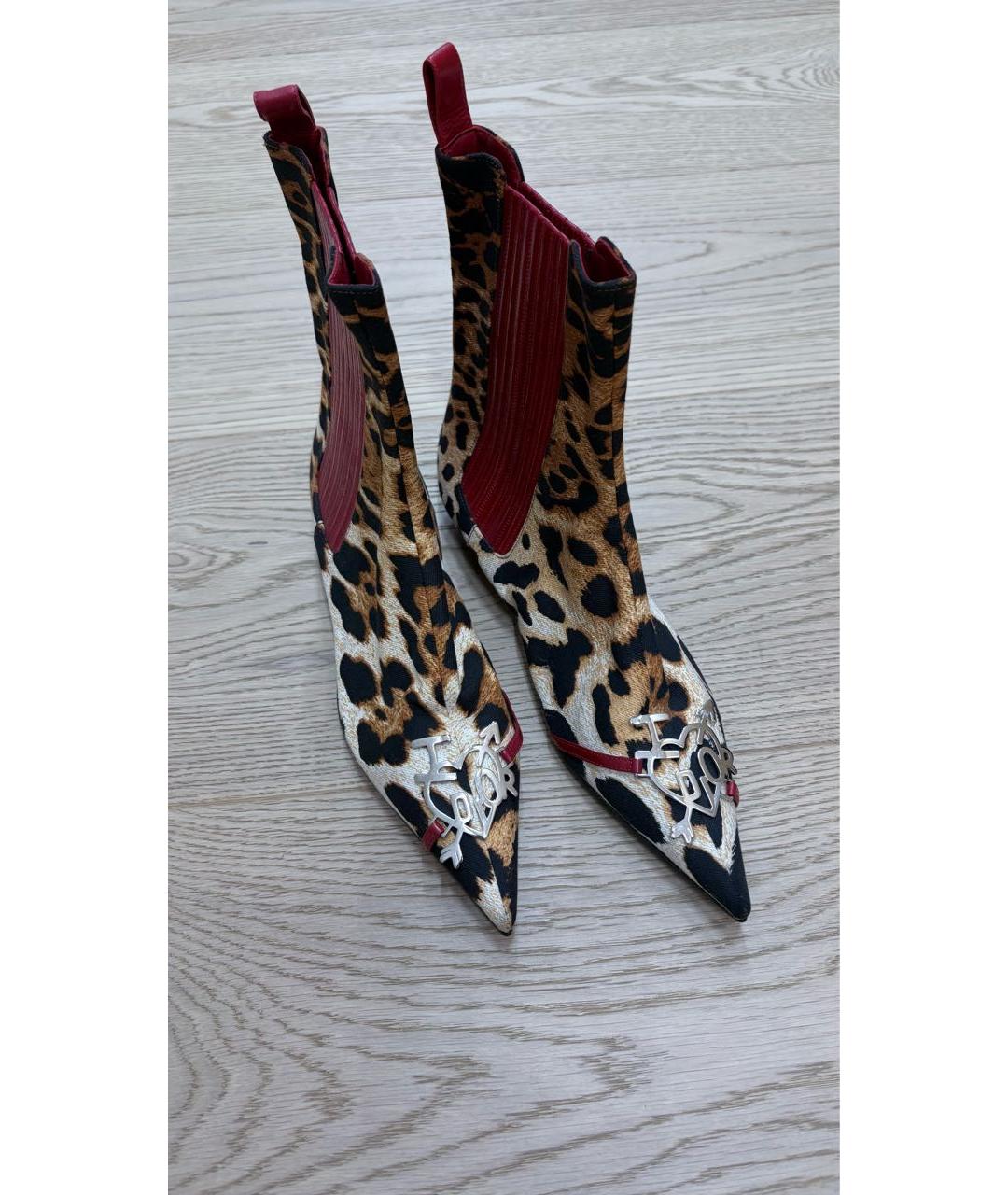 CHRISTIAN DIOR Мульти текстильные ботильоны, фото 2