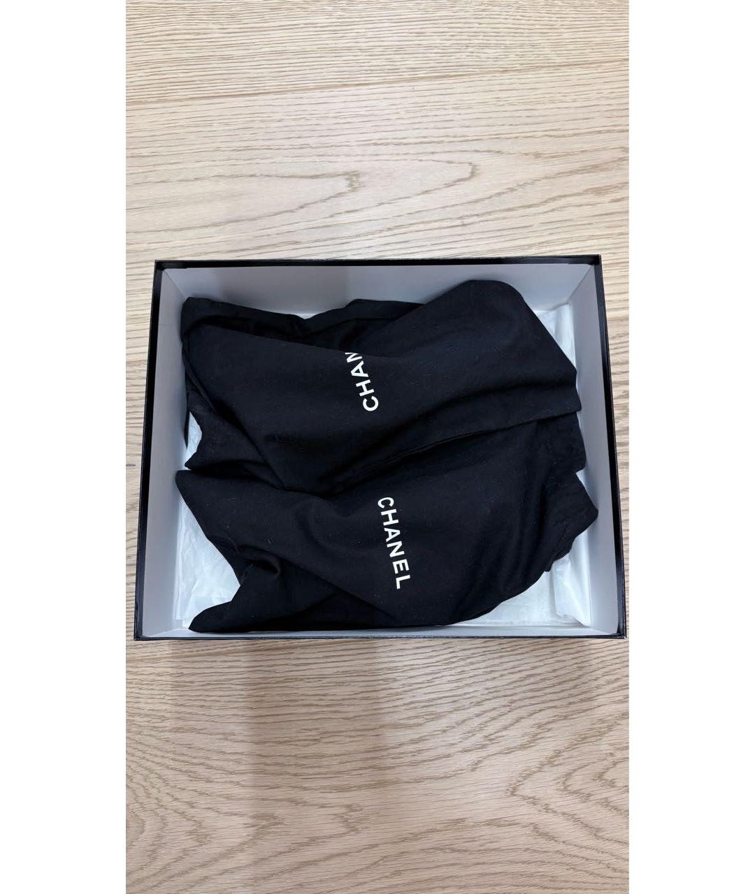 CHANEL Черные туфли из экзотической кожи, фото 5