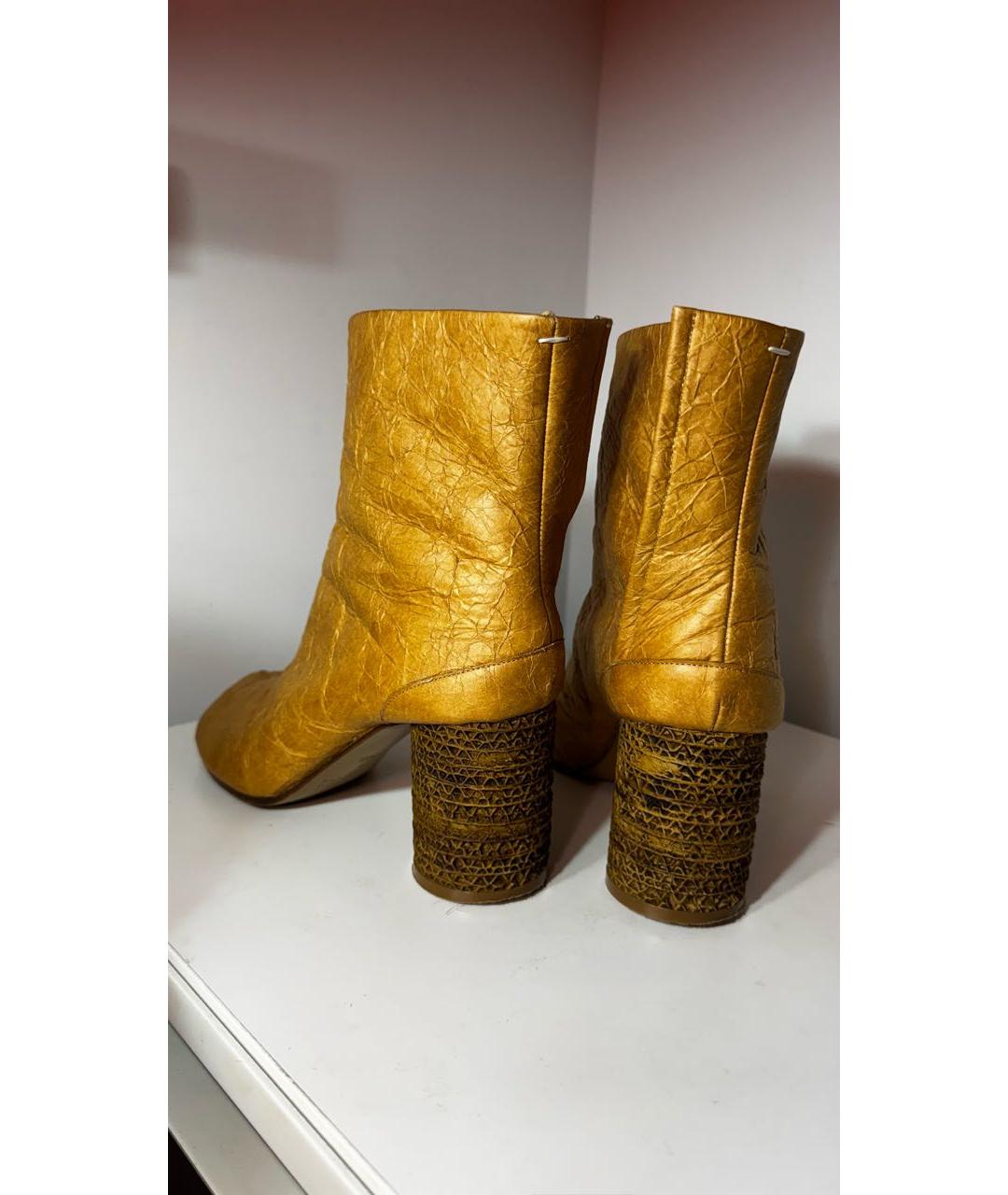 MAISON MARGIELA Коричневые кожаные ботильоны, фото 4