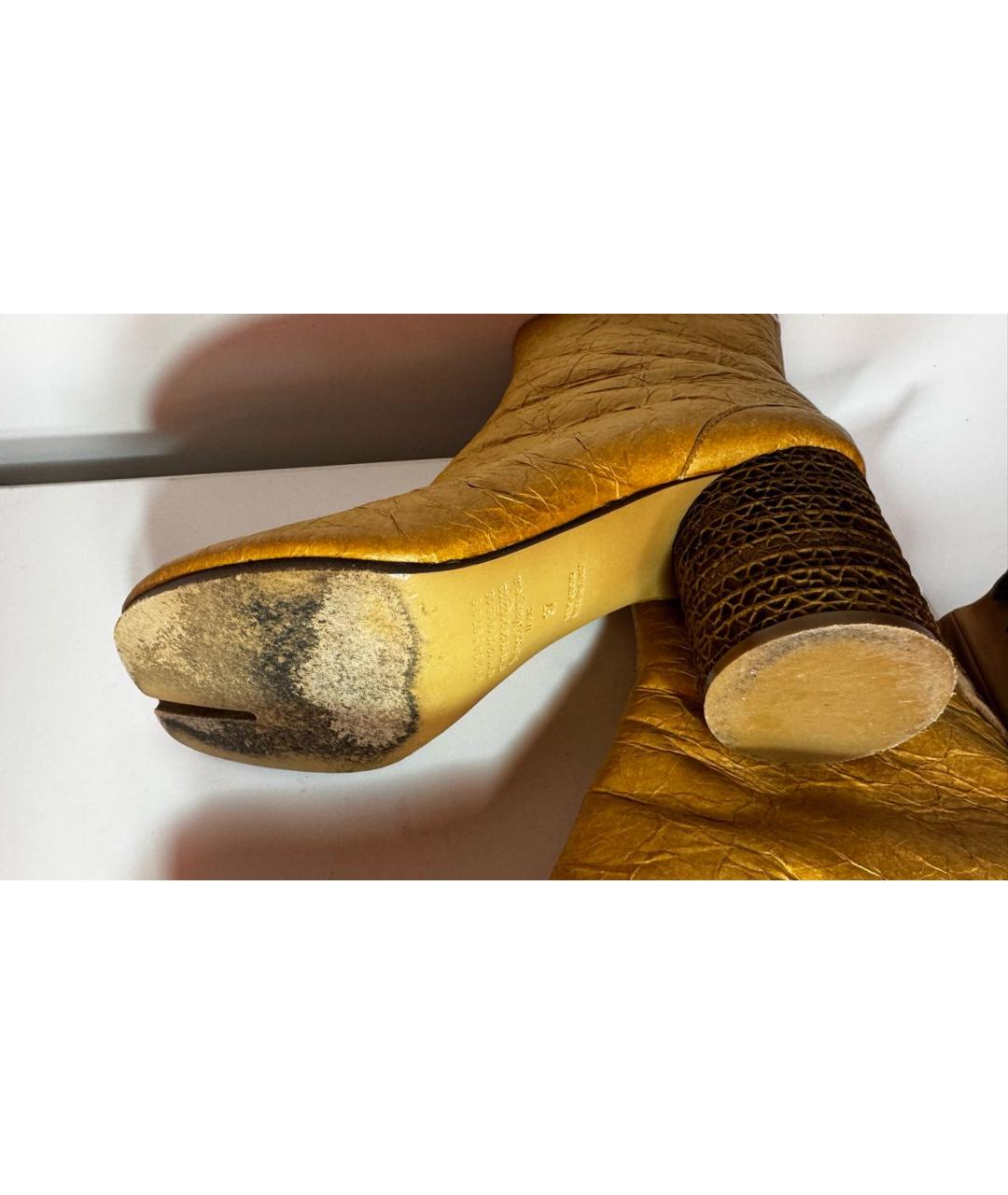 MAISON MARGIELA Коричневые кожаные ботильоны, фото 7