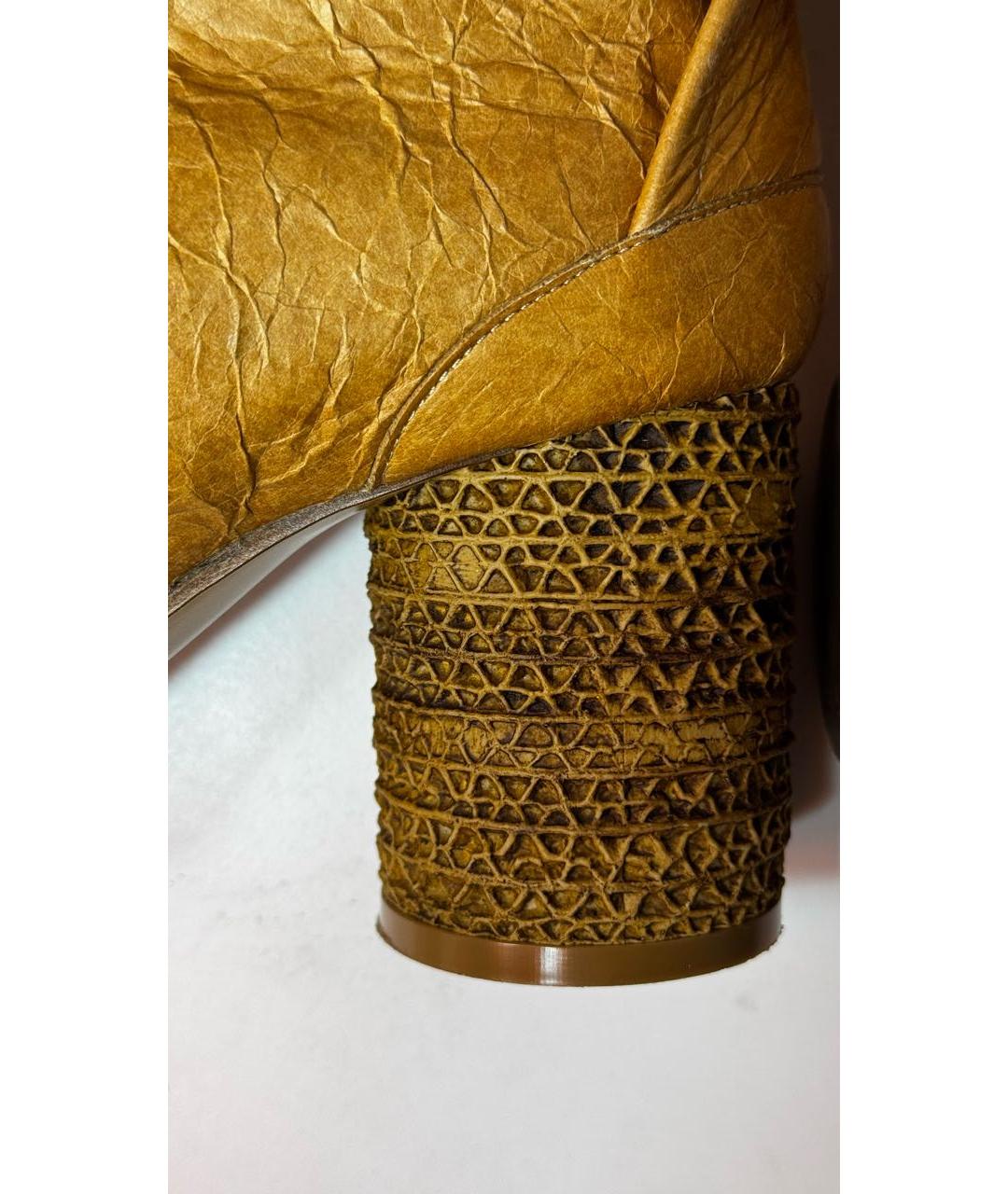 MAISON MARGIELA Коричневые кожаные ботильоны, фото 6