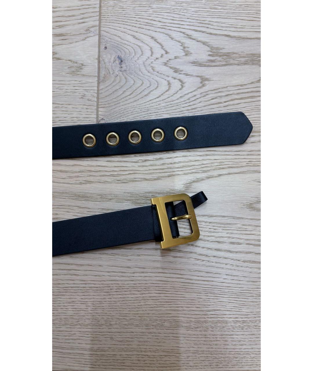 CHRISTIAN DIOR Черный кожаный ремень, фото 2