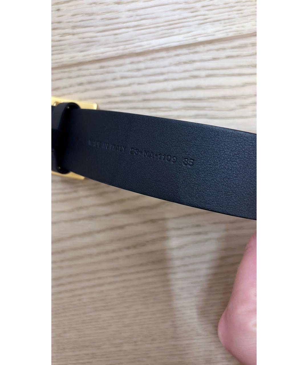 CHRISTIAN DIOR Черный кожаный ремень, фото 4