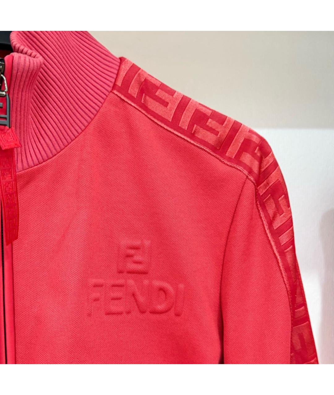 FENDI Коралловый полиэстеровый костюм с брюками, фото 6