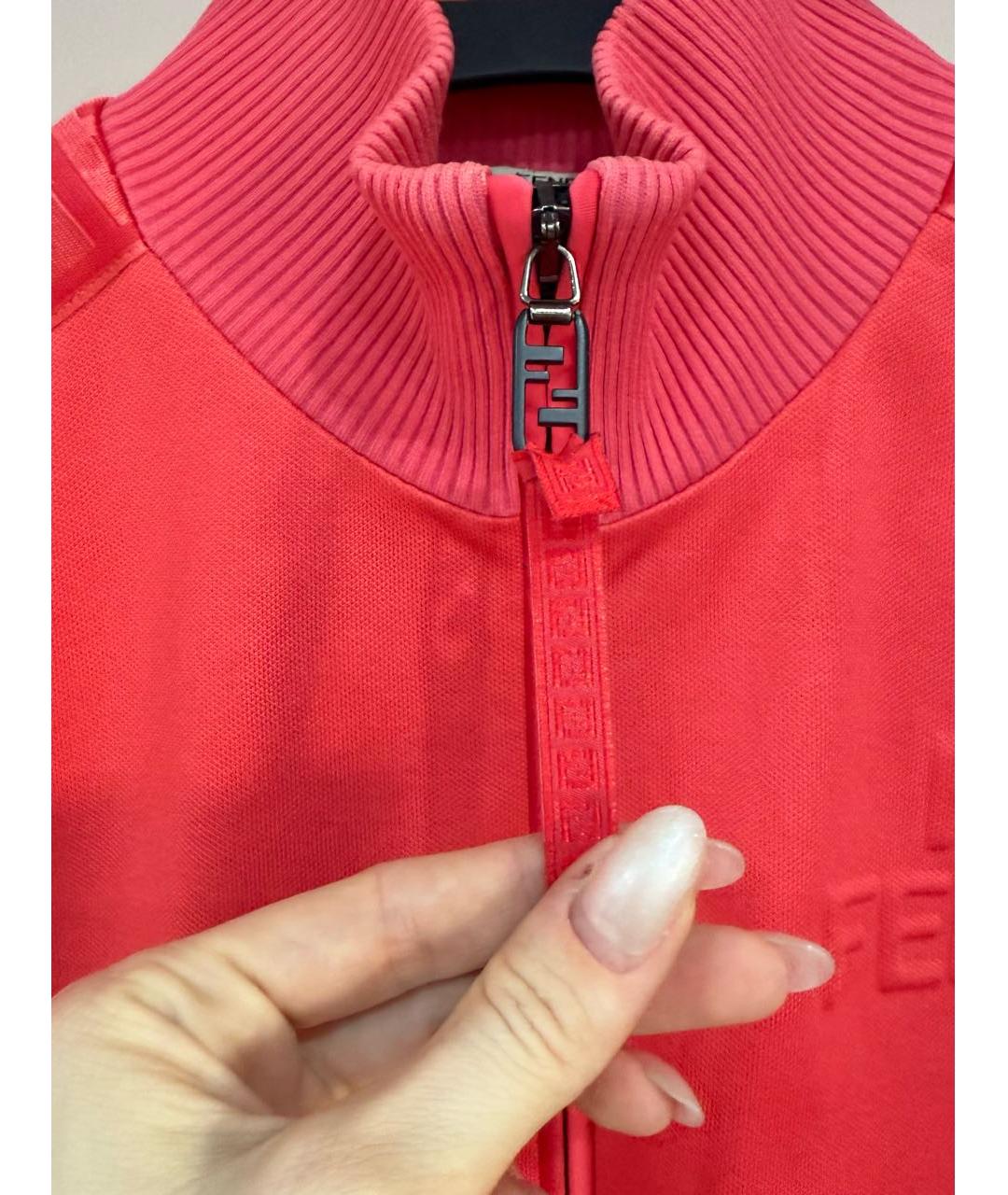 FENDI Коралловый полиэстеровый костюм с брюками, фото 5