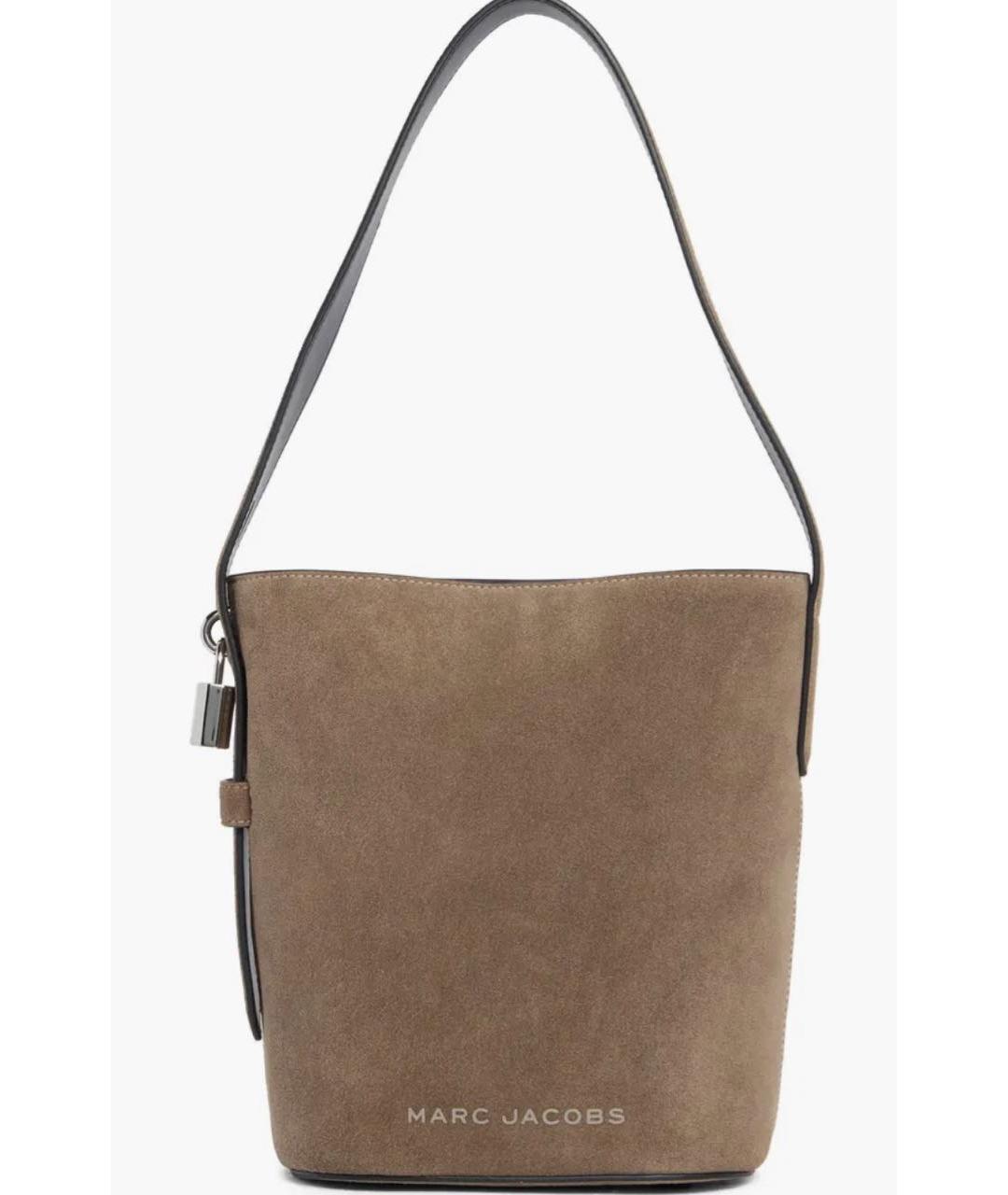 MARC JACOBS Антрацитовая замшевая сумка через плечо, фото 9