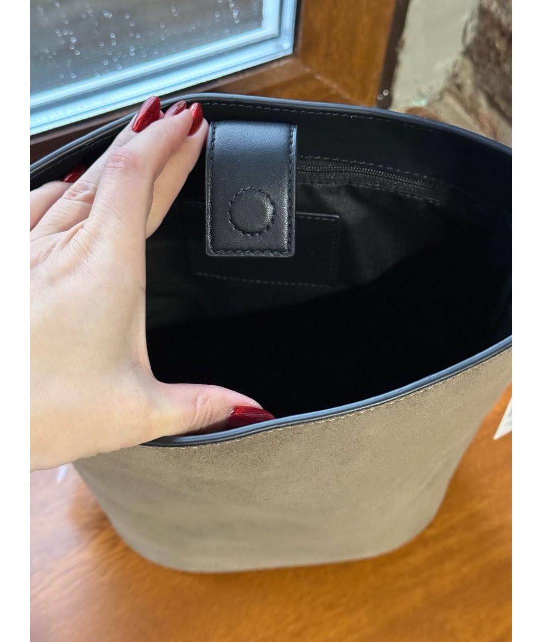 MARC JACOBS Антрацитовая замшевая сумка через плечо, фото 4