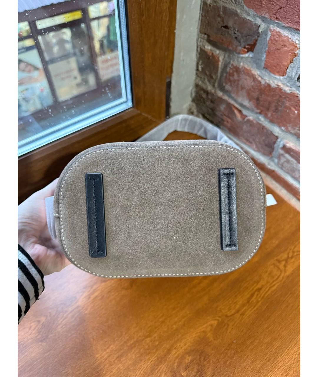 MARC JACOBS Антрацитовая замшевая сумка через плечо, фото 5