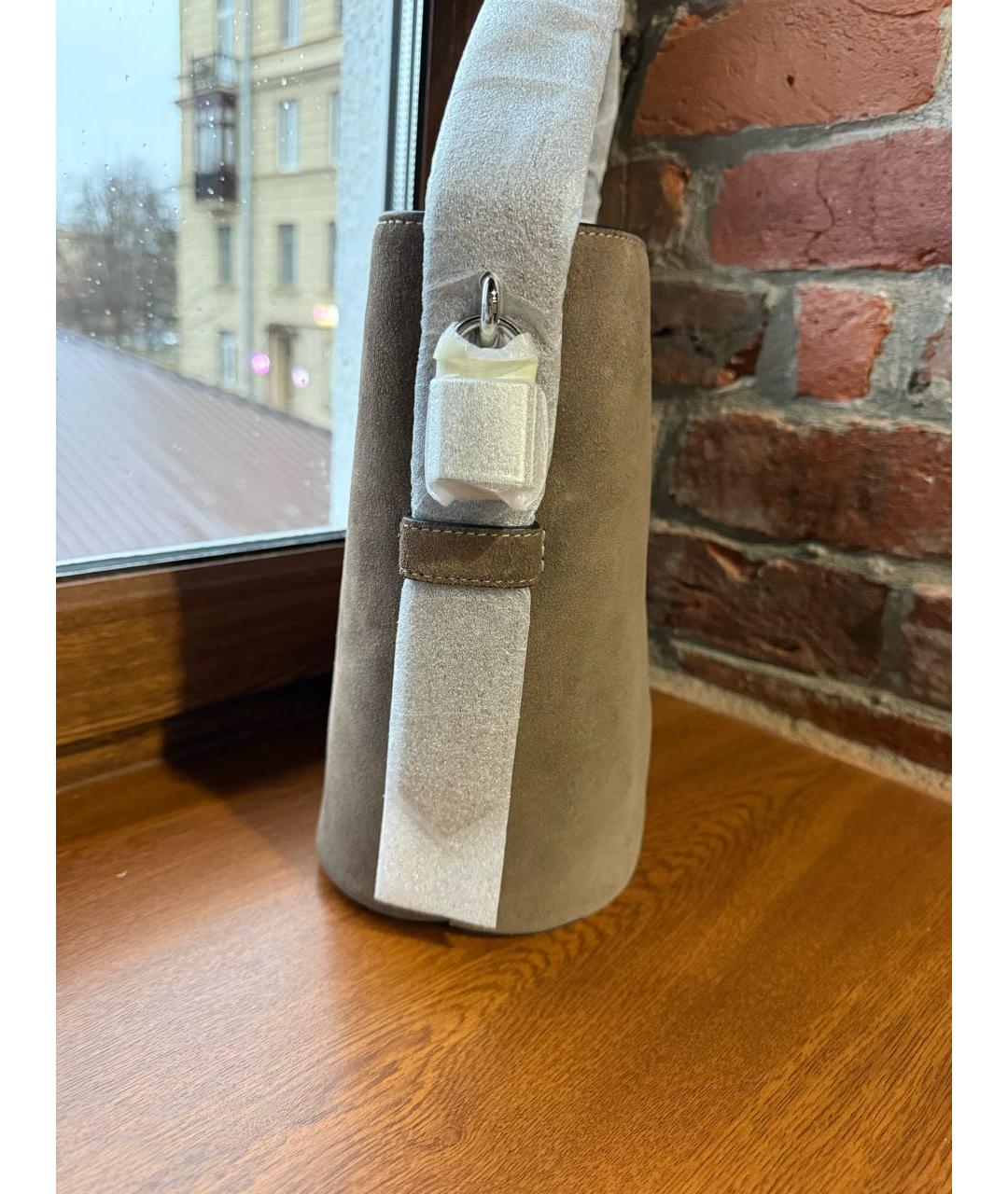 MARC JACOBS Антрацитовая замшевая сумка через плечо, фото 7