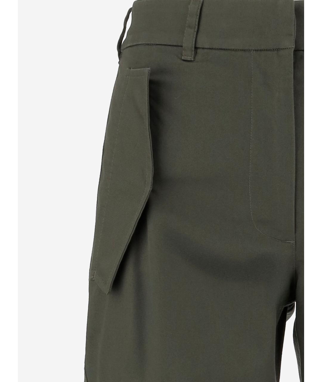 BURBERRY Коричневые хлопковые прямые брюки, фото 3