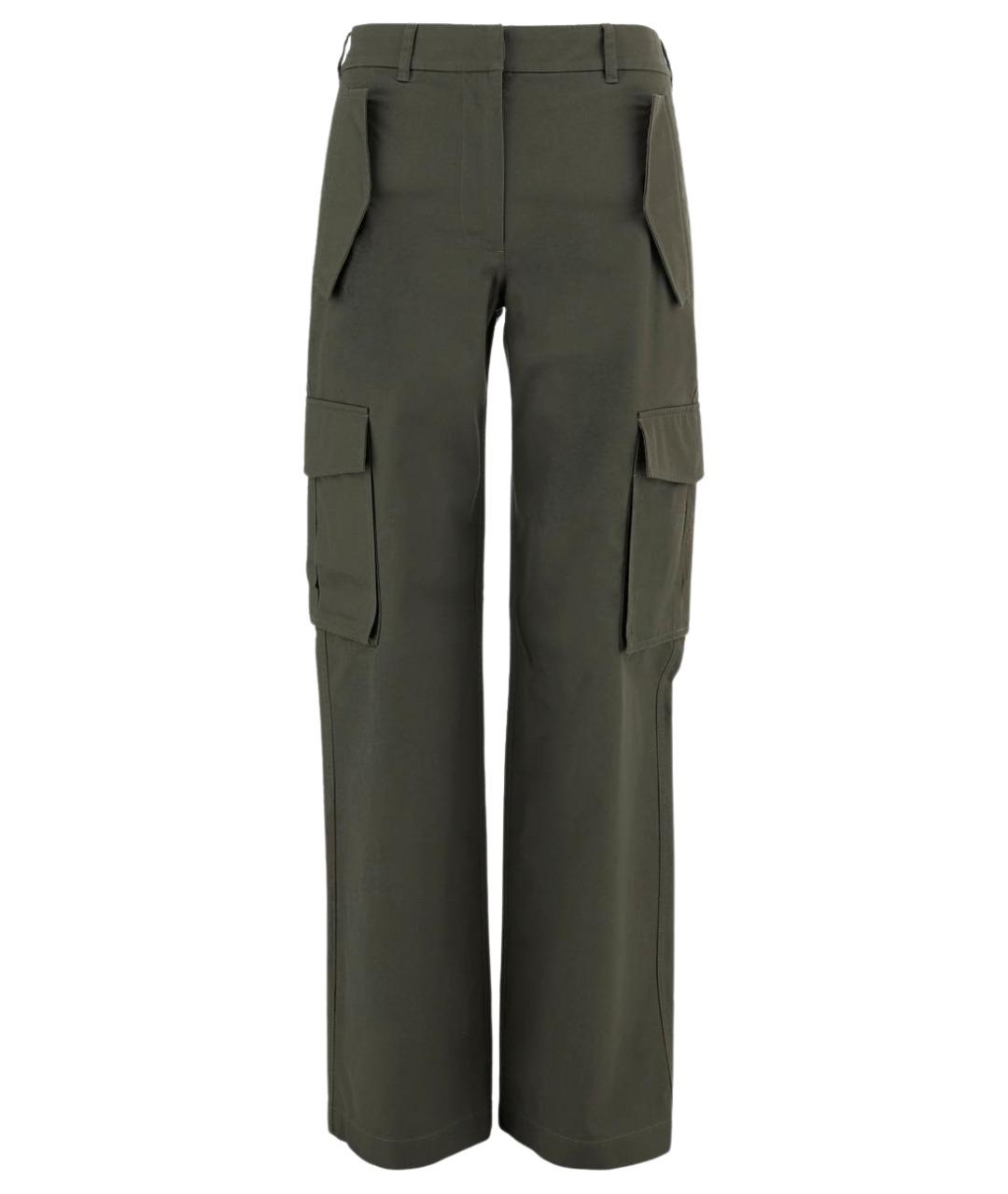 BURBERRY Коричневые хлопковые прямые брюки, фото 1