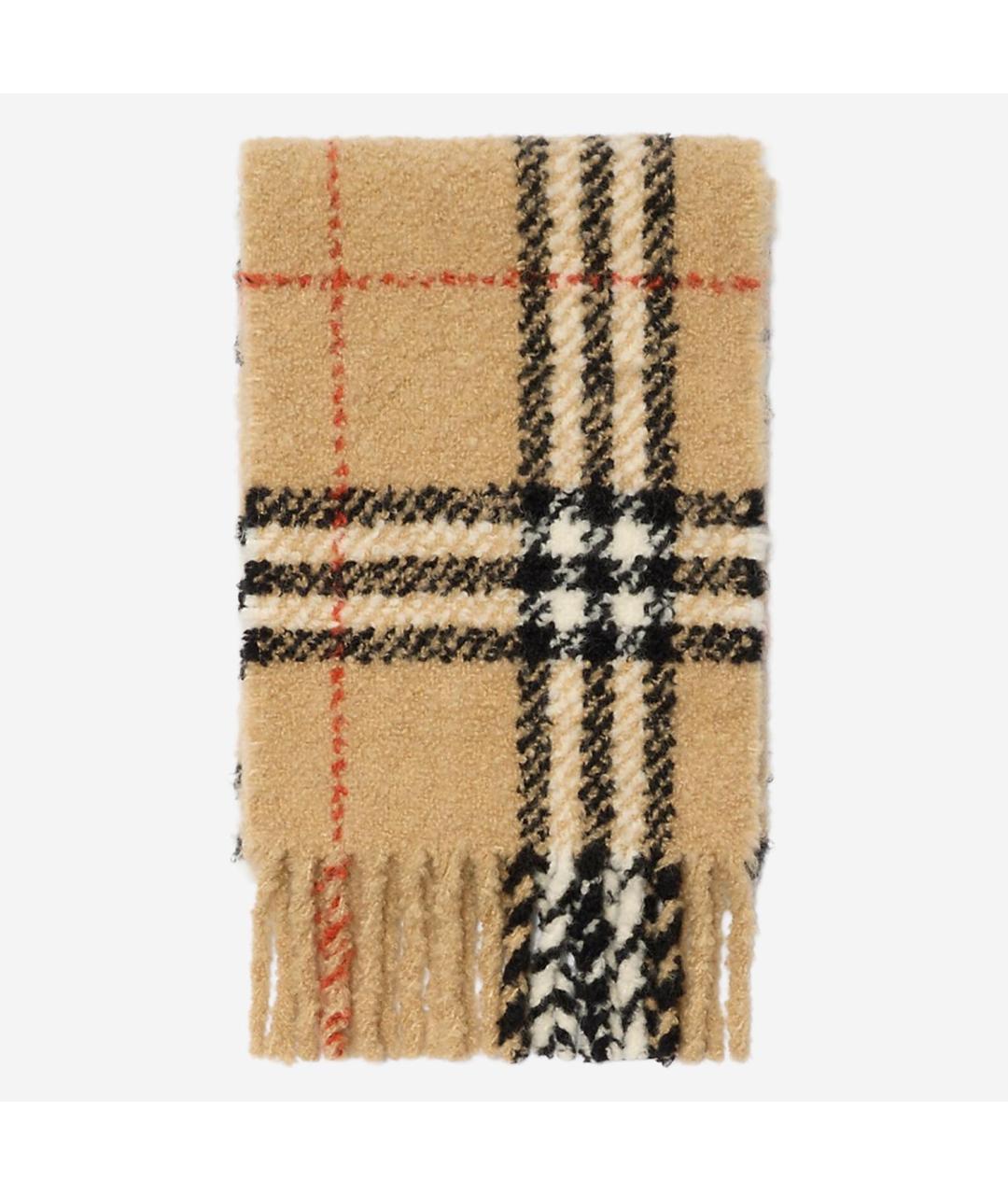 BURBERRY Бежевый шерстяной шарф, фото 4