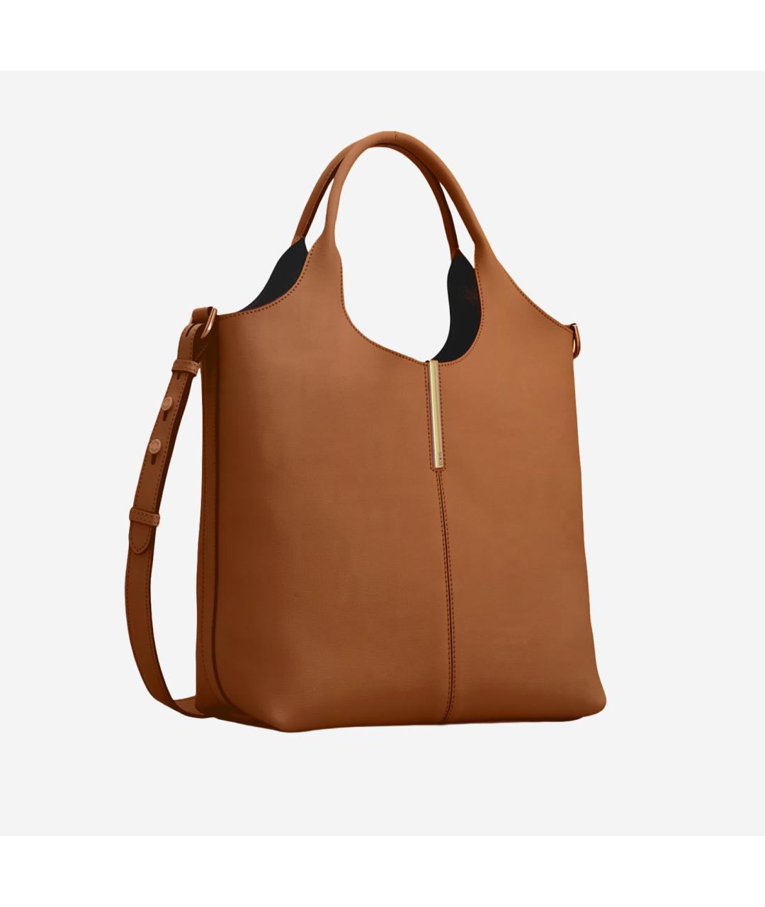 TOD'S Коричневая кожаная сумка тоут, фото 2