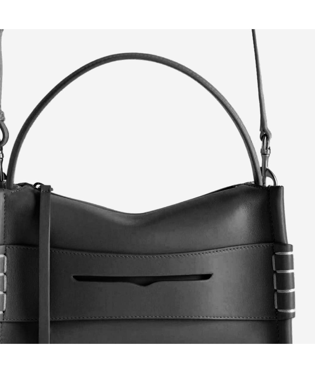 J.W.ANDERSON Черная кожаная сумка тоут, фото 5