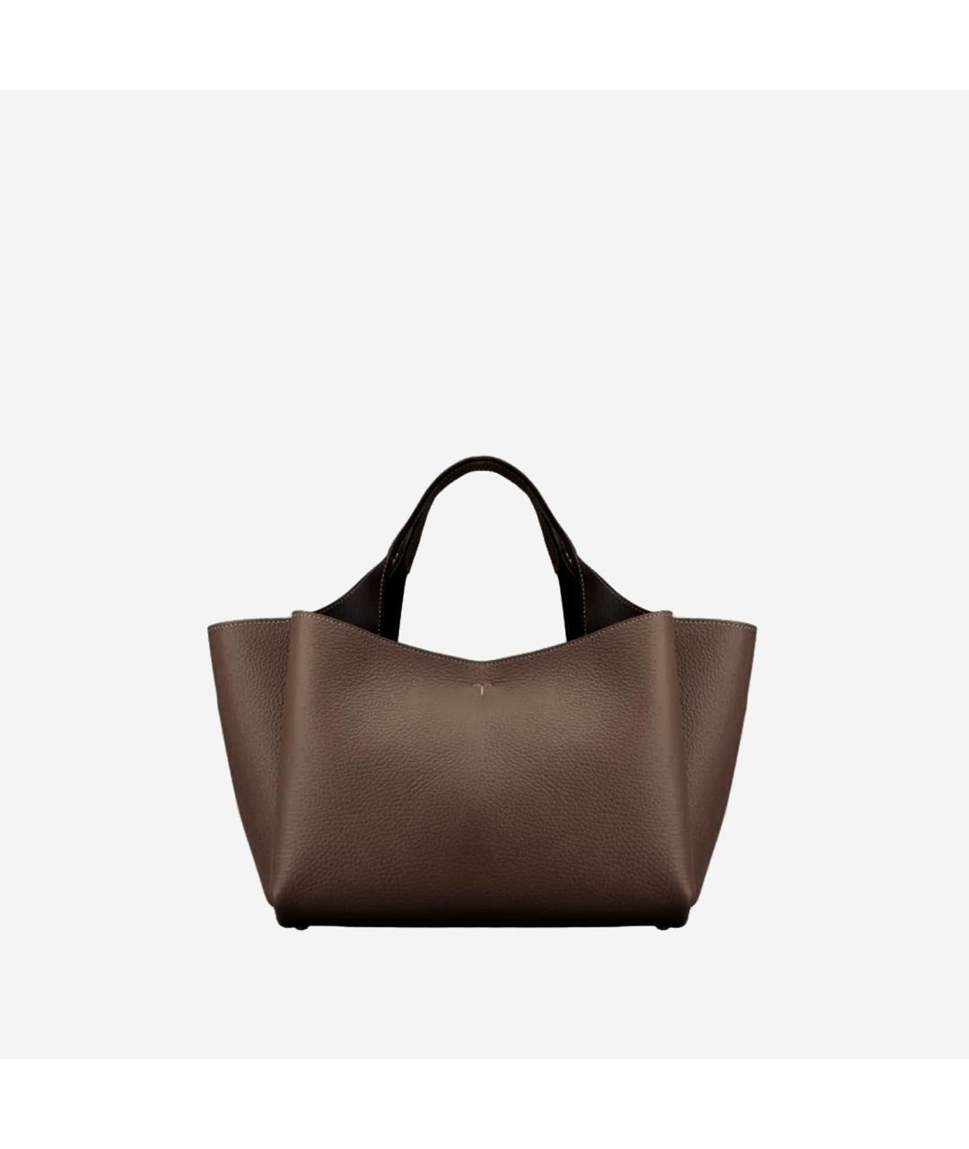 TOD'S Коричневая кожаная сумка тоут, фото 3