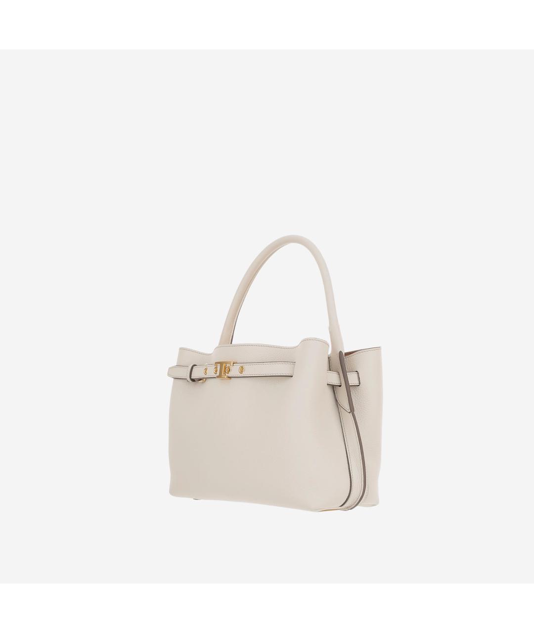 TOD'S Бежевая кожаная сумка тоут, фото 2