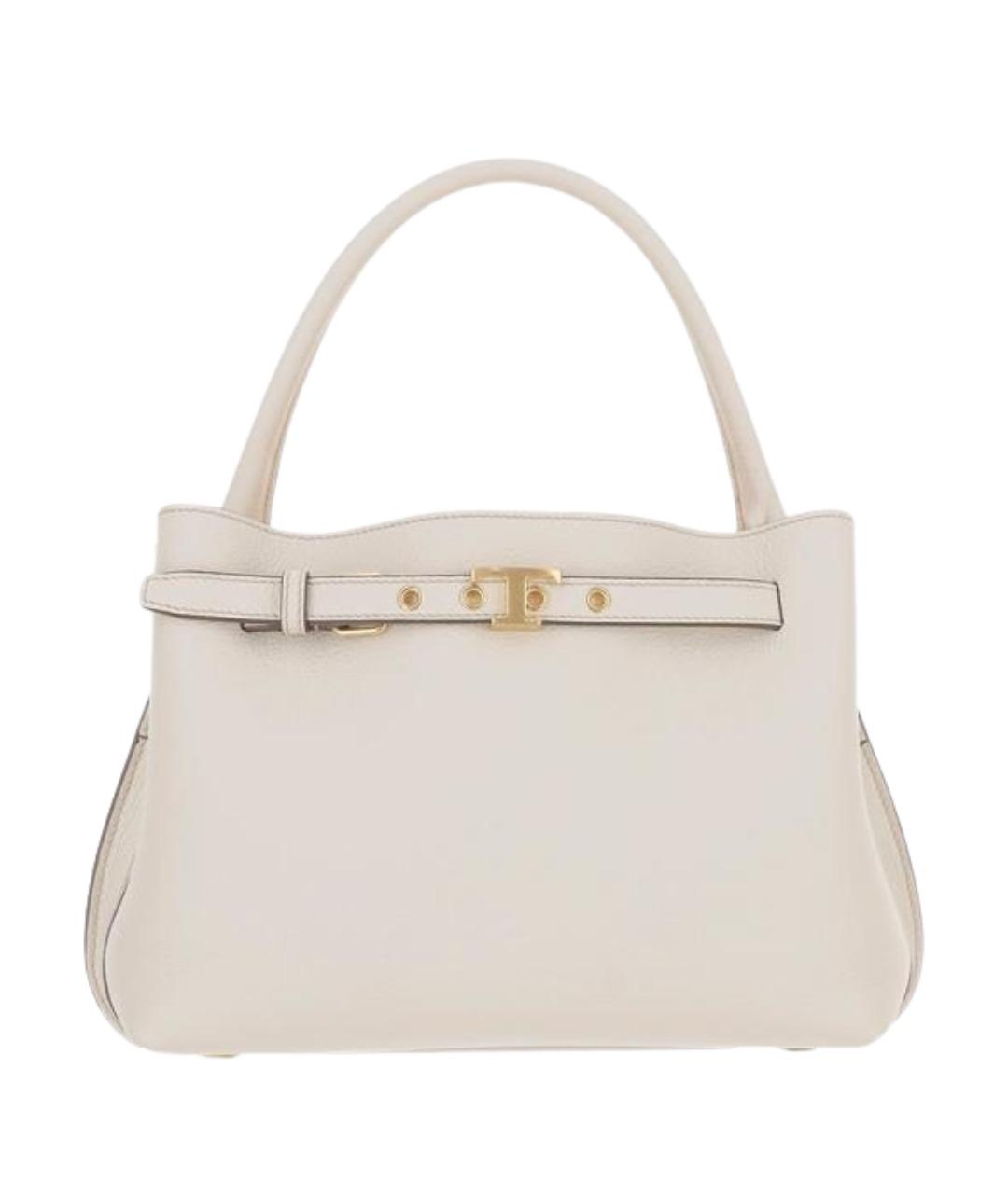 TOD'S Бежевая кожаная сумка тоут, фото 1