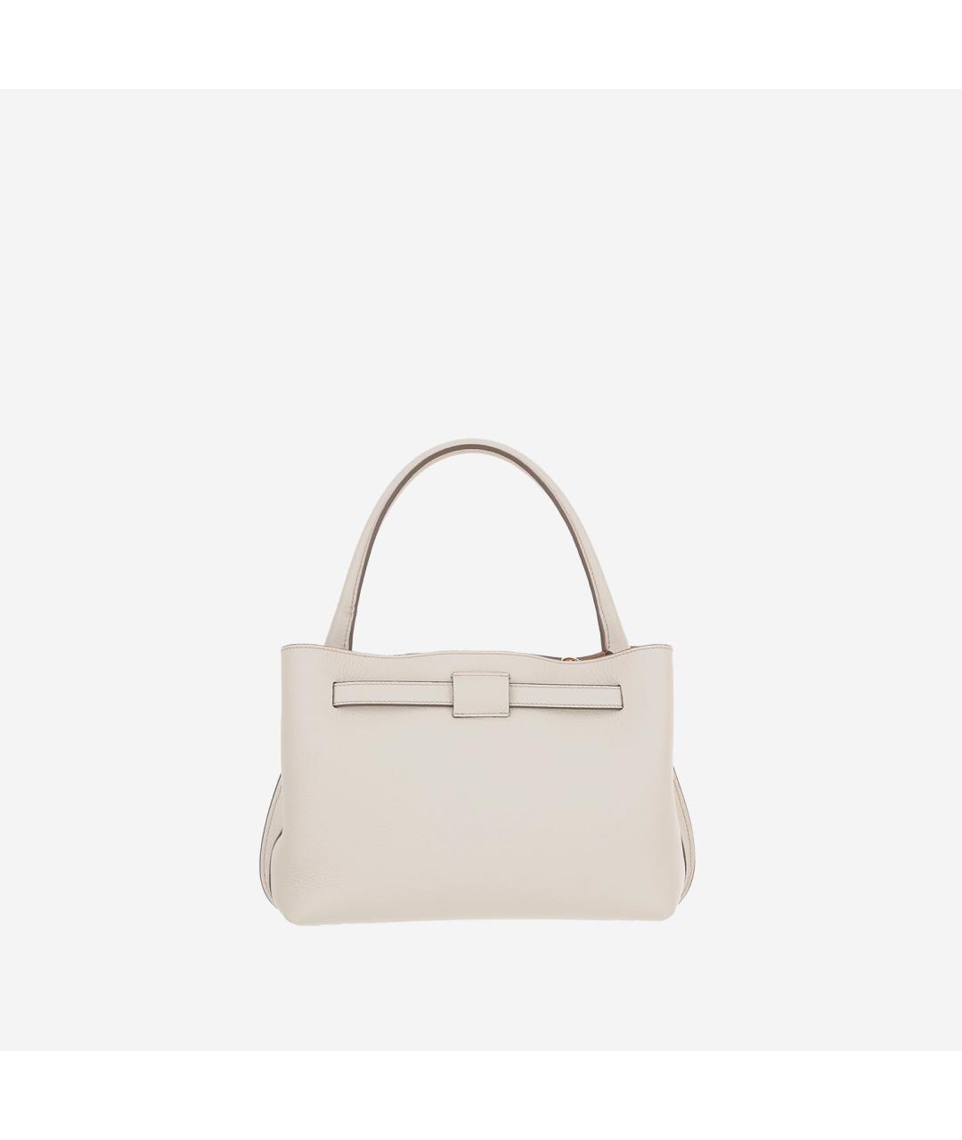 TOD'S Бежевая кожаная сумка тоут, фото 3