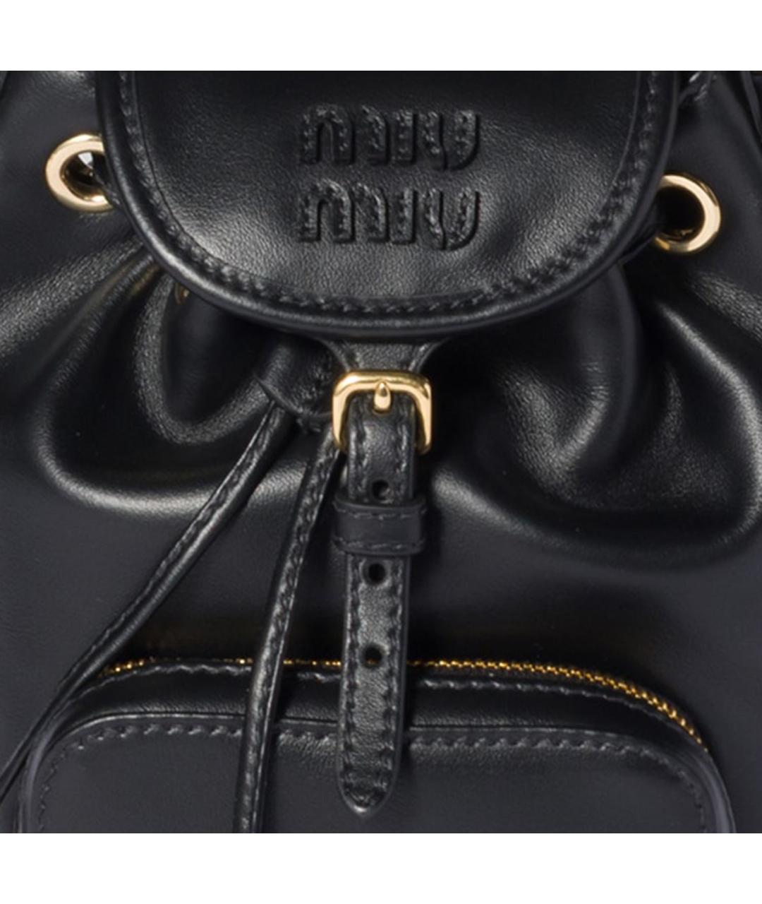 MIU MIU Черная кожаная сумка тоут, фото 4