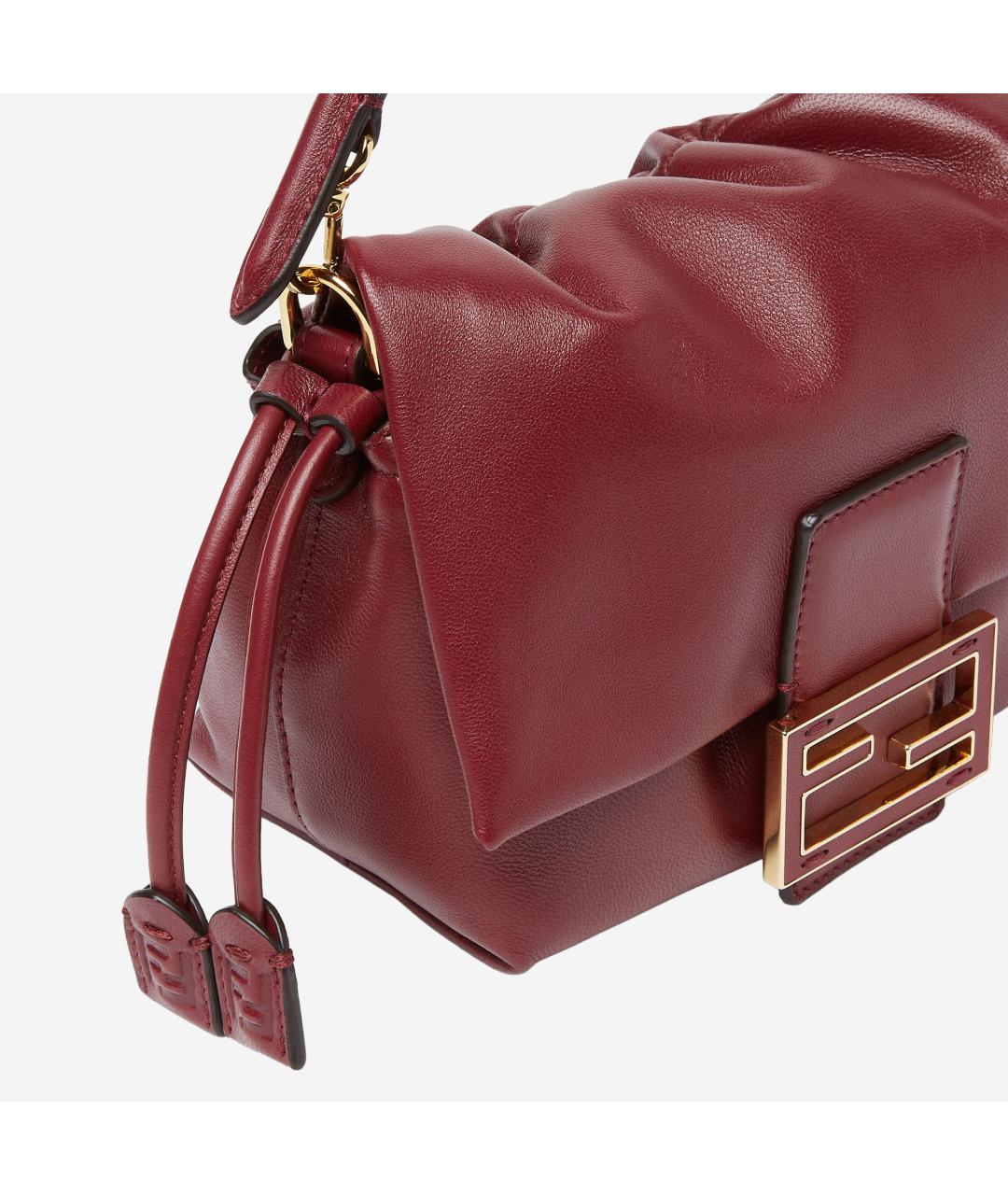FENDI Красная кожаная сумка через плечо, фото 4