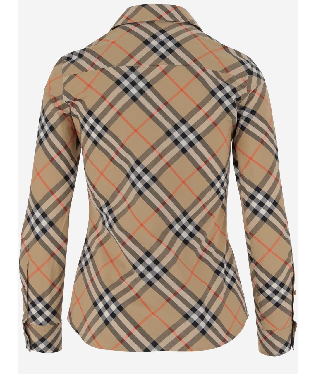 BURBERRY Бежевая хлопковая рубашка, фото 2
