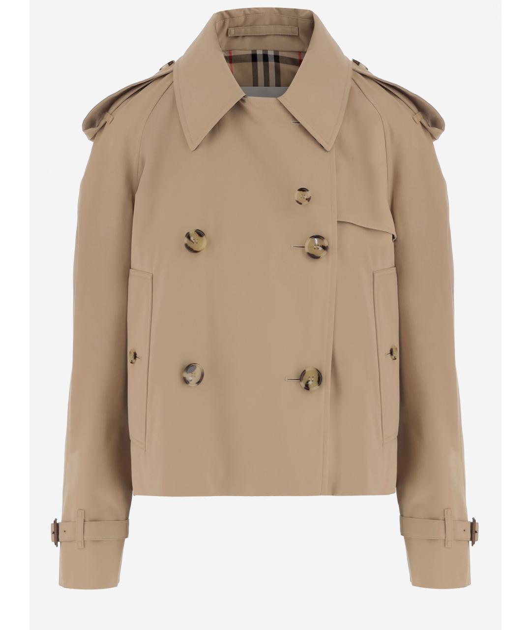BURBERRY Бежевая хлопковая куртка, фото 4