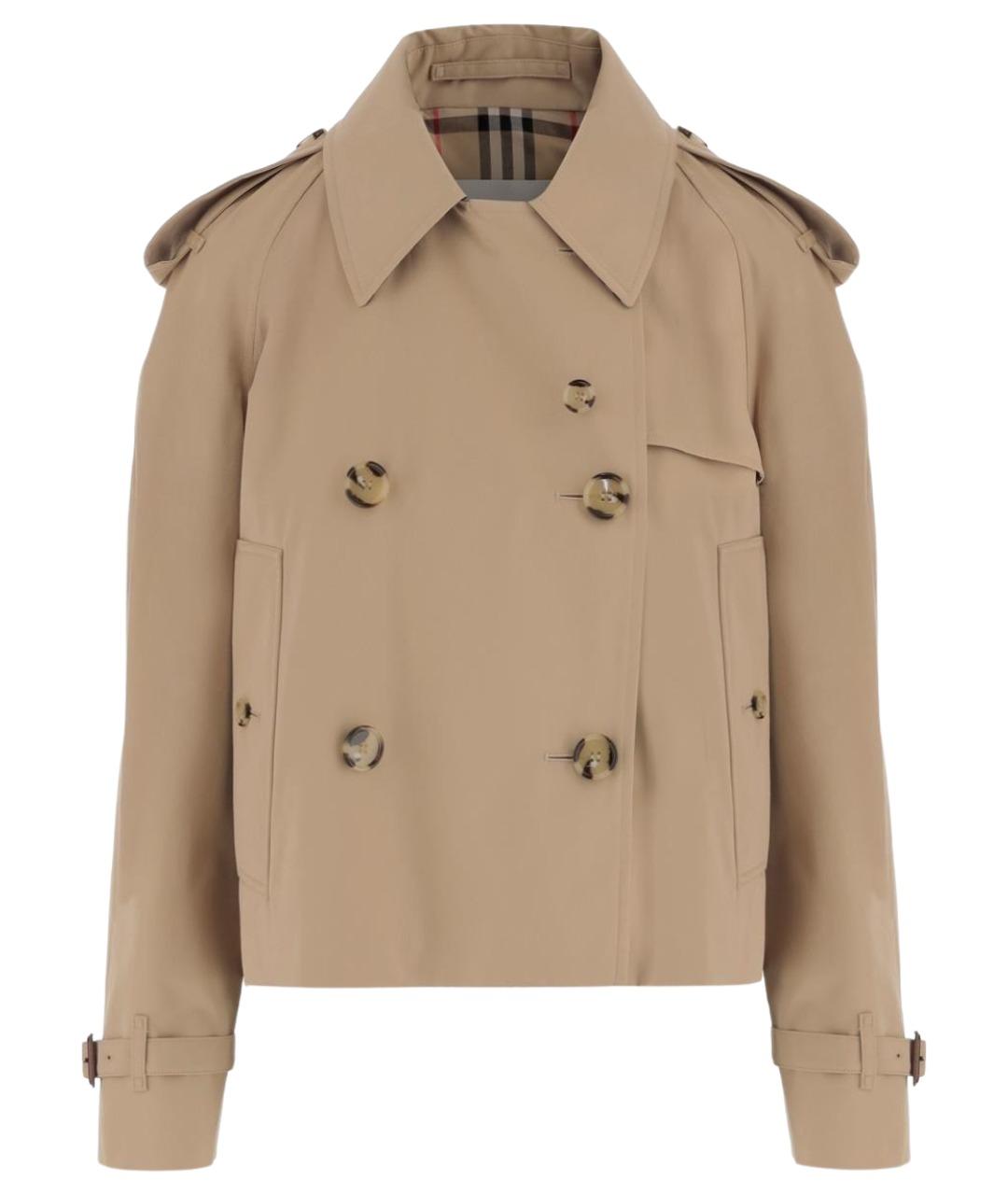 BURBERRY Бежевая хлопковая куртка, фото 1