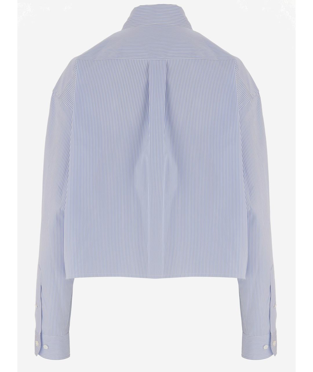 MIU MIU Голубая хлопковая рубашка, фото 2