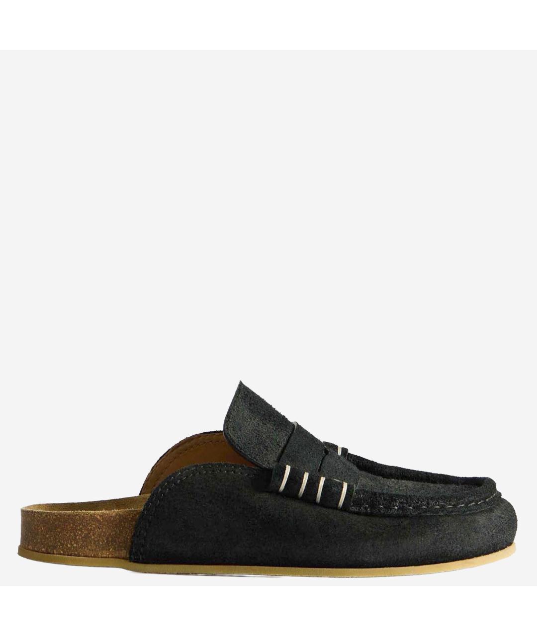 J.W.ANDERSON Черные кожаные сабо, фото 1