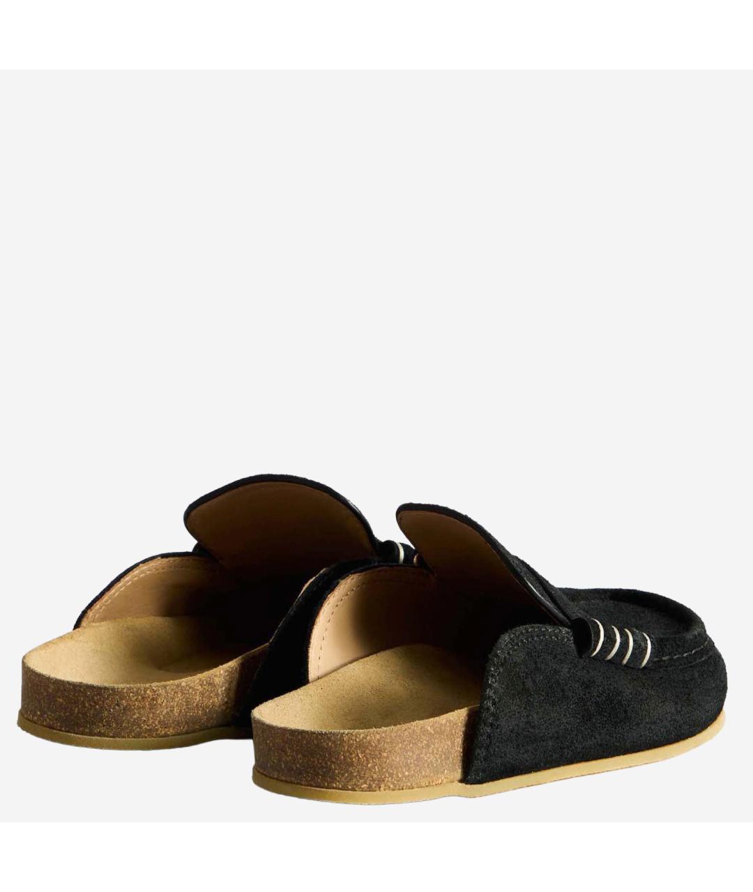 J.W.ANDERSON Черные кожаные сабо, фото 4