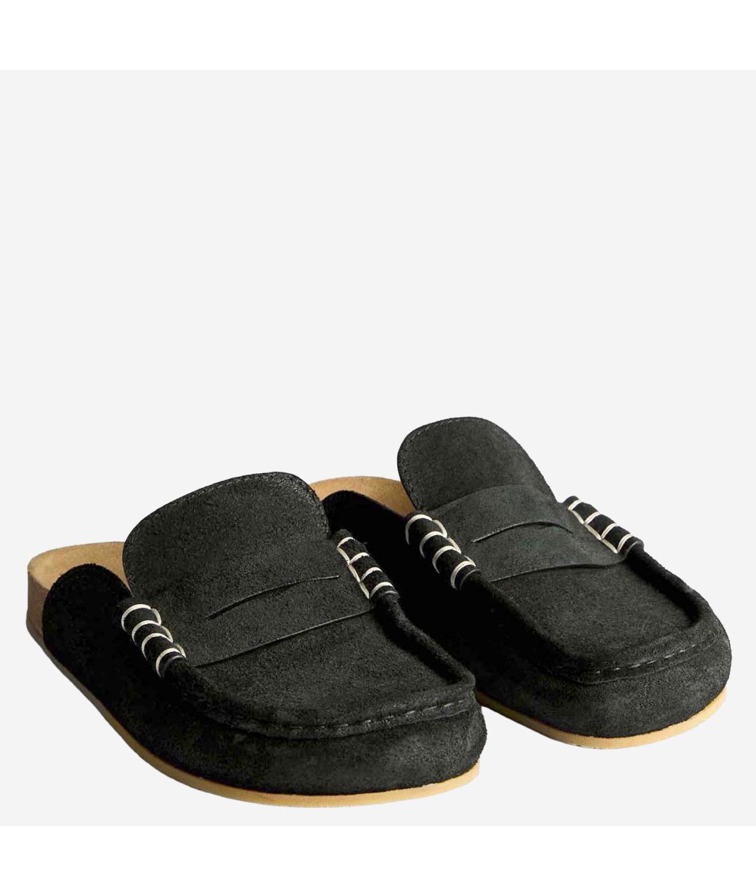 J.W.ANDERSON Черные кожаные сабо, фото 3