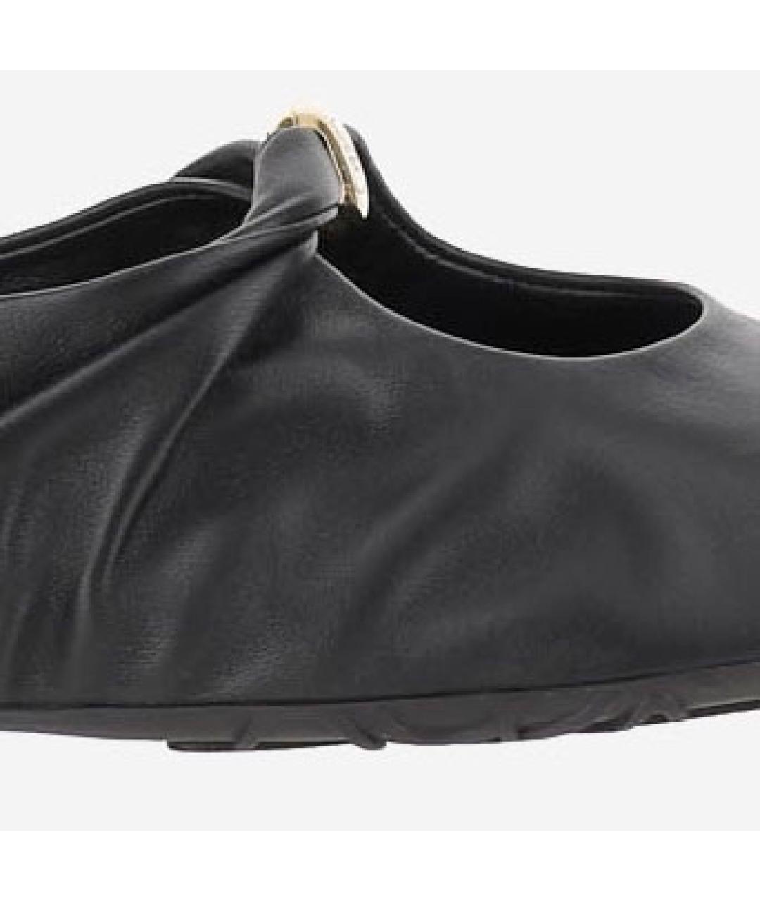 LOEWE Черные кожаные балетки, фото 5