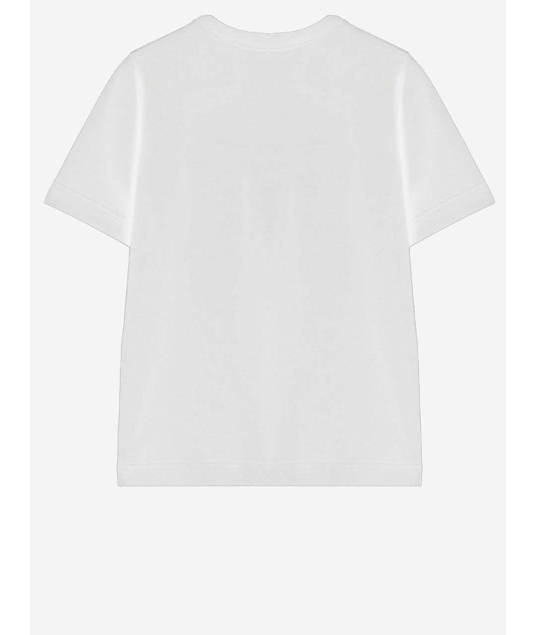 BURBERRY Белая хлопковая футболка, фото 2