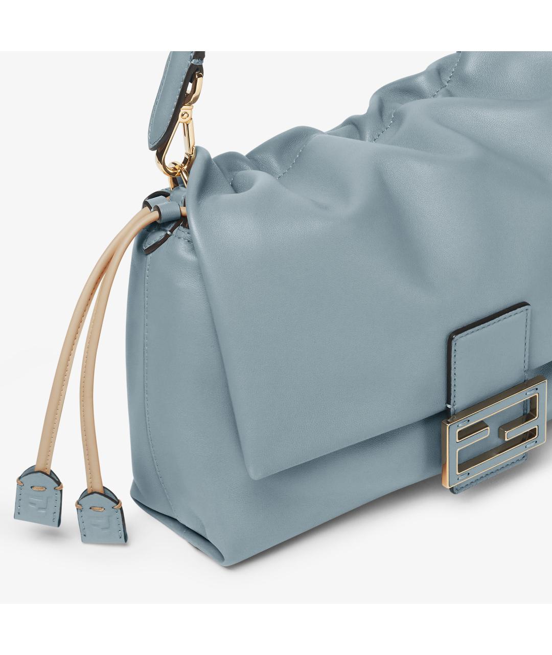 FENDI Голубая кожаная сумка через плечо, фото 4