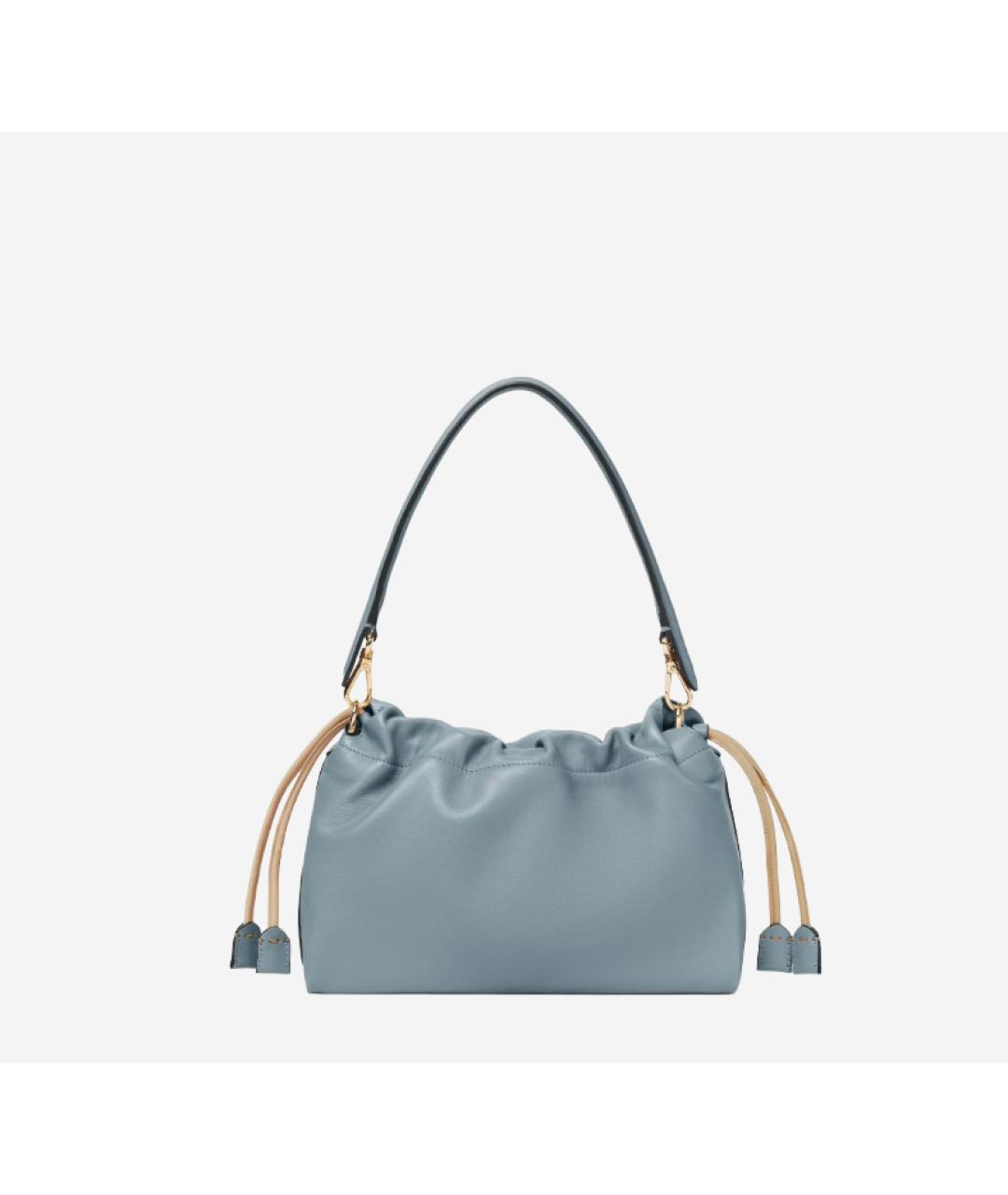 FENDI Голубая кожаная сумка через плечо, фото 3