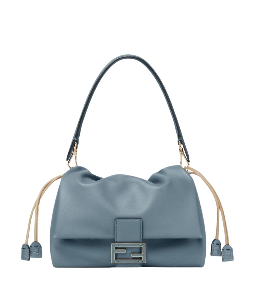 FENDI Голубая кожаная сумка через плечо, фото 1