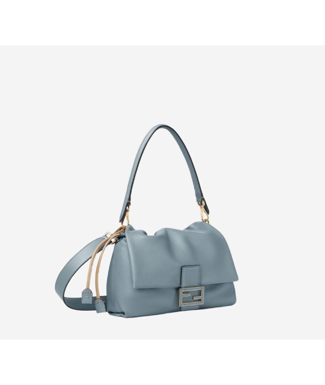 FENDI Голубая кожаная сумка через плечо, фото 2