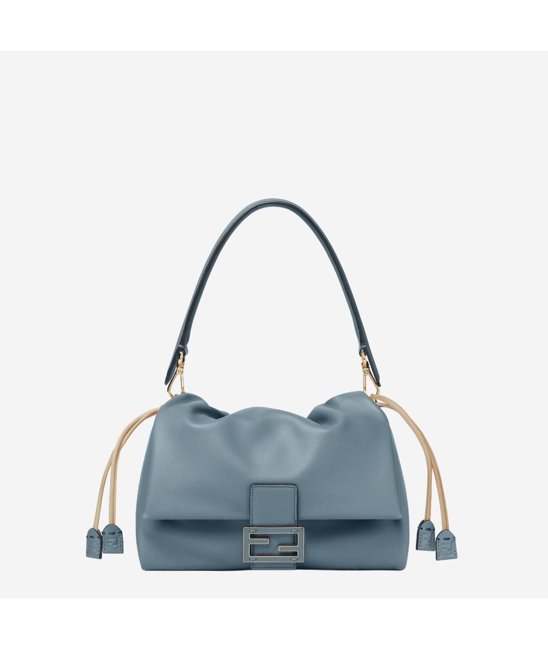 FENDI Голубая кожаная сумка через плечо, фото 5